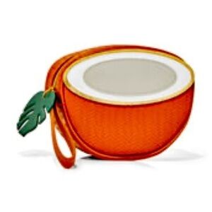 🆕Bath & Body Works🌴 Tropical Coconut Makeup Travel Essentials Zipper Bag 🥥